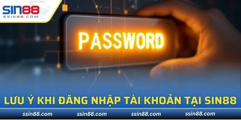 Lưu ý khi đăng nhập tài khoản tại SIN88